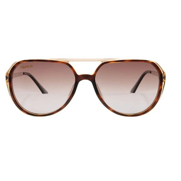 QWAVE Collection Nik Polarized Sunglasses, Crystal Carmel / Mocha Gradient - Picture 2 of 3